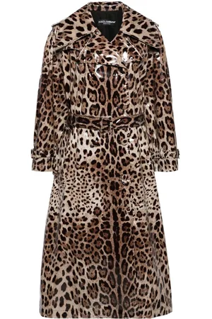 Dolce & Gabbana Leopard-print belted trench coat