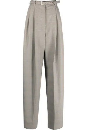 Sportmax Glen plaid wide-leg trousers