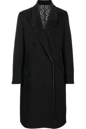 Fendi FF-print double-breasted reversible coat