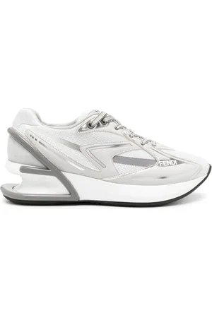 Fendi First 1 leather-paneling low-top sneakers