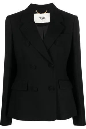 Fendi Double-breasted draped blazer