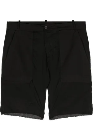 MASNADA Frayed cotton shorts