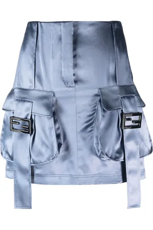 Fendi Cargo pockets satin mini skirt