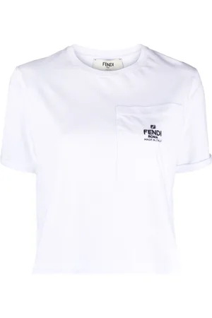Fendi Logo-embroidered cotton T-shirt