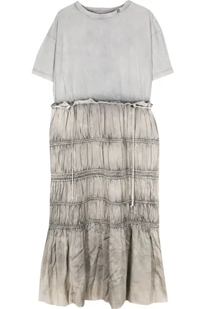 Maison Mihara Yasuhiro Ruched cotton midi dress