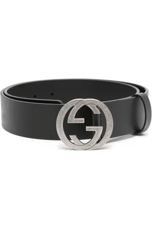Gucci Interlocking G-buckle leather belt