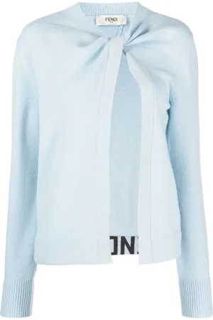 Fendi Twist-detail open-front cardigan