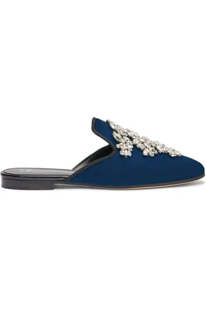 Giuseppe Zanotti Elsa crystal velvet mules