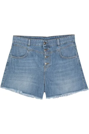 Liu Jo Fringe-detail denim shorts