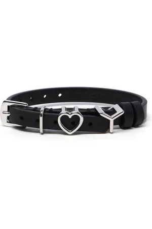 Y / PROJECT Heart-plaque leather choker