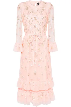 Needle & Thread Sequin Bloom tulle midi dress