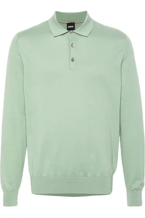 HUGO BOSS Long-sleeve cotton polo shirt