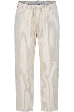 Emporio Armani Drawstring-waist striped trousers