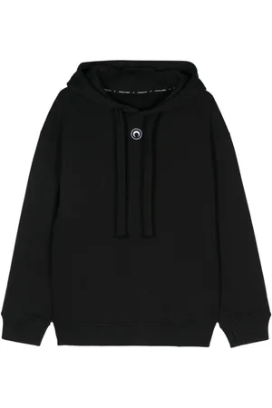 Marine Serre Crescent Moon-embroidery hoodie