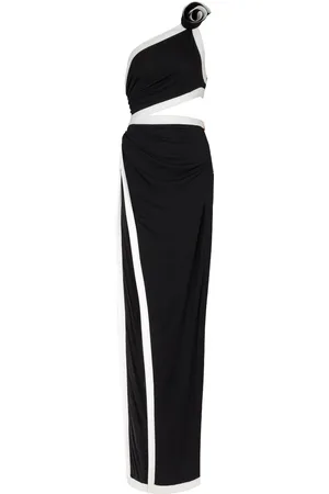 Balmain Cut-out asymmetric gown