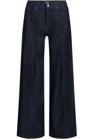 Karl Lagerfeld Mid-rise wide-leg jeans
