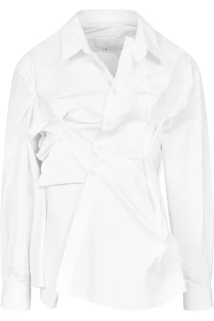 Maison Margiela Asymmetric gathered shirt