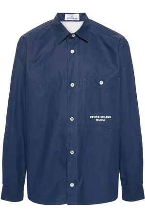 Stone Island Stripe-detail shirt jacket