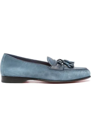 santoni Andrea suede loafers