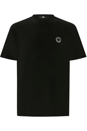Karl Lagerfeld Circle-logo cotton T-shirt