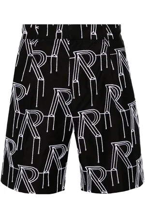 Represent Initial-embroidered tailored shorts