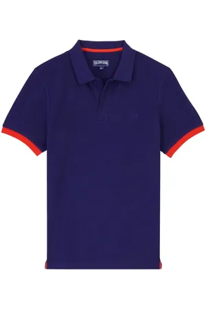 Vilebrequin Logo-embroidered organic cotton polo shirt