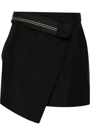 Fendi Folded-waist wrap shorts