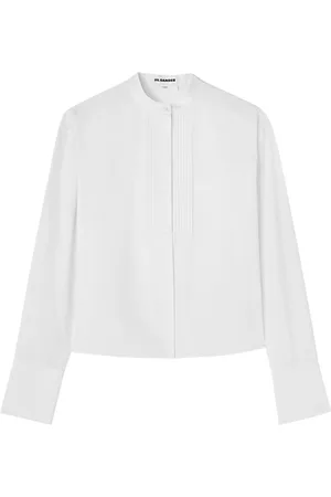Jil Sander Band-collar cotton shirt