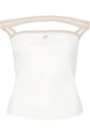 Courrèges Hyperbole Contrast sleeveless top