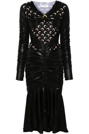 Marine Serre Regenerated draped midi dress
