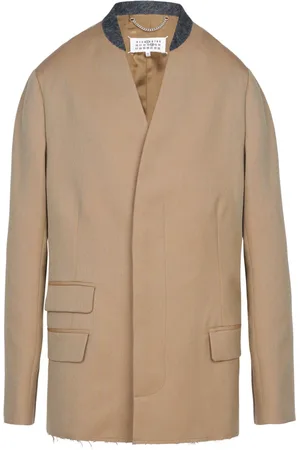 Maison Margiela Collarless single-breasted wool blazer
