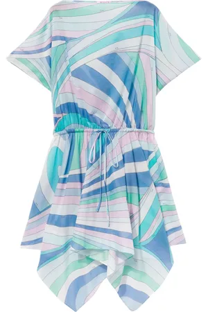 Puccini Iride-print cotton minidress