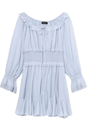 tout a coup Lace-trim pleated minidress