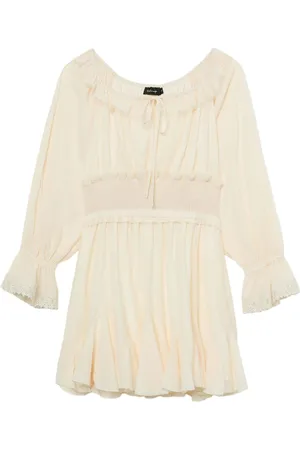 tout a coup Lace-trim pleated minidress