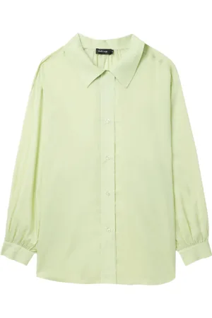 tout a coup Ruched-detail button-up shirt