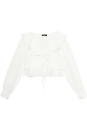 tout a coup Ruffle-detail striped blouse