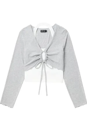 tout a coup Tie-fastening layered T-shirt