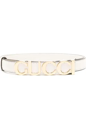 Gucci Logo-lettering leather belt