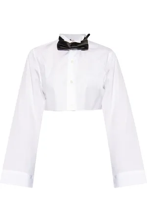 NOIR KEI NINOMIYA Bow-embellished cotton shirt