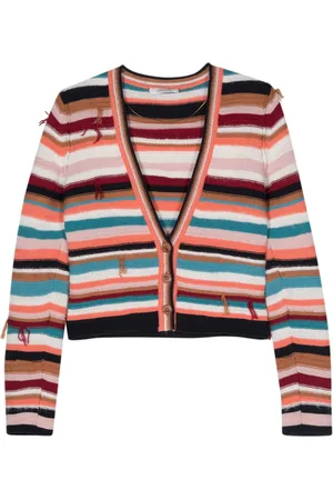 Dorothee Schumacher Distressed-finish striped cardigan