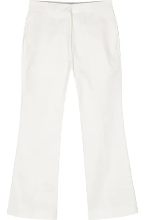 Jil Sander Mid-rise flared gabardine trousers