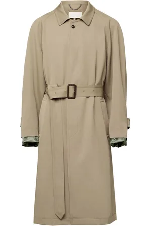 Maison Margiela Spread-collar wool trench coat