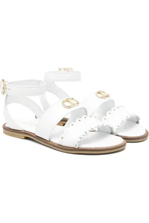 Twin-Set Oval T leather sandals