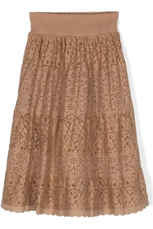 Twin-Set Floral-lace detail dress