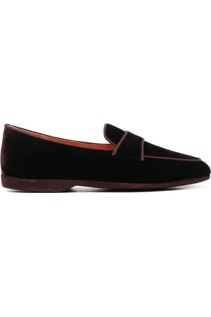 santoni Velvet boat shoes