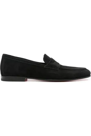 santoni Carlo suede loafers