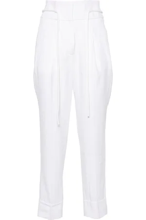PESERICO SIGN Pleat-detail cropped trousers