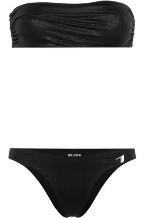 The Attico Rubberised-logo bikini