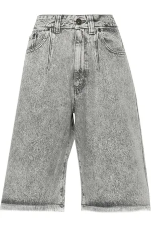 Vaquera Lace-up detail denim shorts