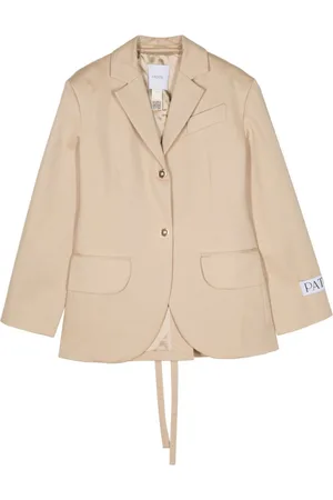 Patou Lace-up cotton blazer